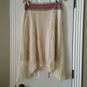 Asymmetrical Lace Skirt